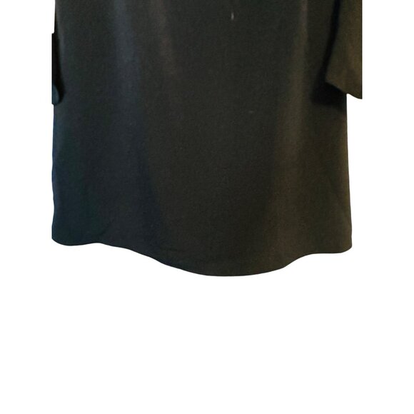 2/$30 VaVa Medium Boho Black & Ivory Tunic Mini Dress Lace Trim Bell Sleeves - Picture 11 of 16